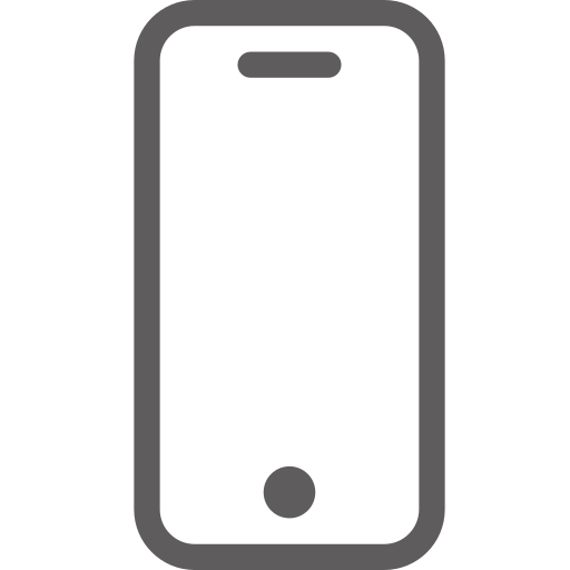Phone symbol in medium gray color